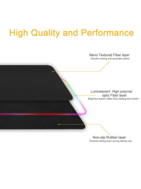 Weibo K7 Gaming Mouse Pad 300mm με RGB Φωτισμό Μαύρο
