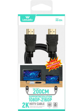 Leewello HD-004 HDMI 1.4 Cable HDMI male - HDMI male 2m Μαύρο