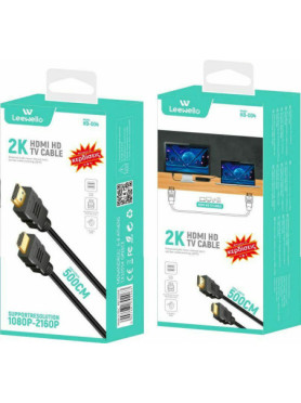 Leewello HDMI 1.4 Cable HDMI male - HDMI male 5m Μαύρο HD-004