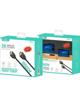 Leewello HD-004 HDMI 1.4 Cable HDMI male - HDMI male 10m Μαύρο