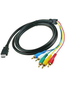 AV Cable HDMI male - 5x RCA male 1.5m