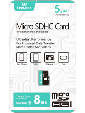 Leewello SDHC 8GB Class 10