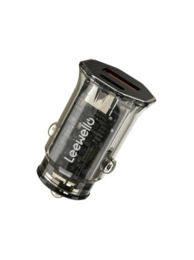 Leewello LW-139 Φορτιστής Αυτοκινήτου 30W με Θύρες: 1xUSB 1xType-C μαζί με Καλώδιο Type-C Μαύρο Χρώμα