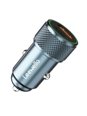 Leewello Φορτιστής Αυτοκινήτου LW-141 30W με Θύρες: 1xUSB 1xType-C μαζί με Καλώδιο Type-C Μπλε
