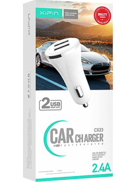 Xipin XIPIN CX23 Φορτιστής Αυτοκινήτου 2.4A με Θύρες: 2xUSB Λευκός