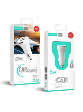 Xipin XIPIN CX23 Φορτιστής Αυτοκινήτου 2.4A με Θύρες: 2xUSB Λευκός