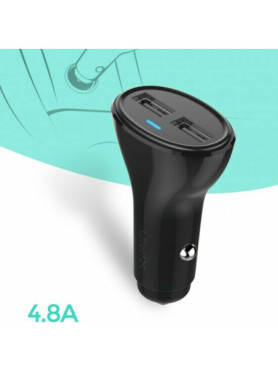 Xipin XIPIN CX28 Φορτιστής Αυτοκινήτου 4.8A με Θύρες: 2xUSB μαζί με Καλώδιο Type-C Μαύρο Χρώμα