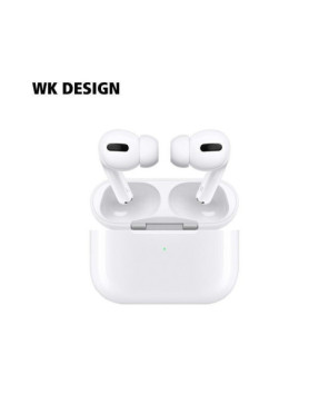 WK V02 In-ear Bluetooth Handsfree Ακουστικά με Θήκη Φόρτισης Λευκά
