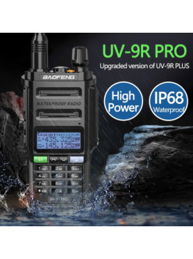 Baofeng UV-9R Pro Walkie Talkie 5W με Μονόχρωμη Οθόνη