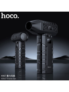 Hoco Ανεμιστηράκι Χειρός USB με Φωτισμό Μαύρο