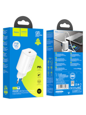 Hoco Φορτιστής Χωρίς Καλώδιο με Θύρα USB-C 25W Power Delivery Λευκός (N22 Jetta)