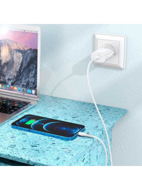 Hoco Φορτιστής Χωρίς Καλώδιο με Θύρα USB-C 25W Power Delivery Λευκός (N22 Jetta)