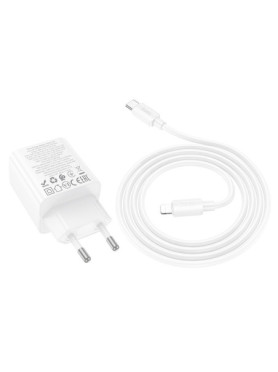Hoco Φορτιστής Χωρίς Καλώδιο με 2 Θύρες USB-A και 2 Θύρες USB-C και Καλώδιο USB-C - Lightning 30W Power Delivery / Quick Charge 
