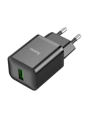 Hoco Φορτιστής Χωρίς Καλώδιο με Θύρα USB-A 18W Quick Charge 3.0 Μαύρος (N26)