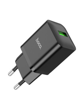Hoco Φορτιστής Χωρίς Καλώδιο με Θύρα USB-A 18W Quick Charge 3.0 Μαύρος (N26)