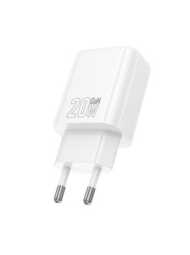 Hoco Φορτιστής Χωρίς Καλώδιο με Θύρα USB-C 20W Power Delivery / Quick Charge 3.0 Λευκός (N60)