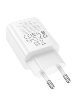 Hoco Φορτιστής Χωρίς Καλώδιο με Θύρα USB-C 20W Power Delivery / Quick Charge 3.0 Λευκός (N60)