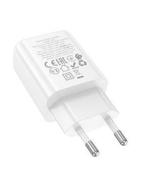 Hoco Φορτιστής Χωρίς Καλώδιο με Θύρα USB-C 30W Power Delivery / Quick Charge 3.0 Λευκός (N62)