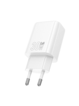 Hoco Φορτιστής Χωρίς Καλώδιο με Θύρα USB-C 30W Power Delivery / Quick Charge 3.0 Λευκός (N62)