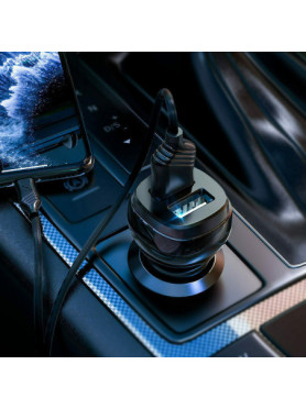 Hoco Φορτιστής Αυτοκινήτου Z40 Superior 12W 2.4A με Θύρες: 2xUSB μαζί με Καλώδιο Lightning Μαύρος