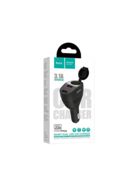 Hoco Φορτιστής Αυτοκινήτου 96W 3.1A με Θύρες: 2xUSB Μαύρος