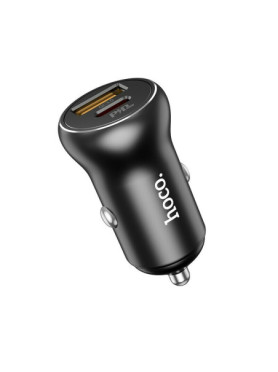Hoco Φορτιστής Αυτοκινήτου NZ5 30W 5A Γρήγορης Φόρτισης με Θύρες: 1xUSB 1xType-C Μαύρος