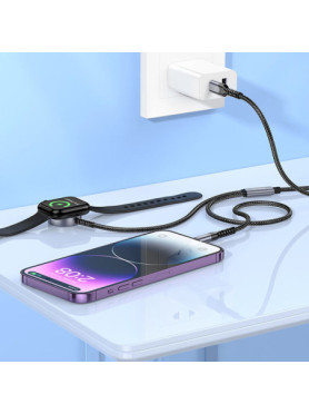 Hoco CW54 Φορτιστής για Apple Watch, iPhone Μαύρος