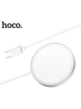 Hoco Ασύρματος Φορτιστής (Qi Pad) 15W Power Delivery Λευκός (CW30 Pro)