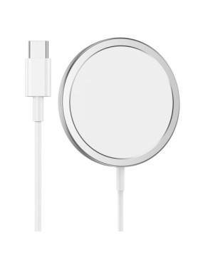 Hoco Ασύρματος Φορτιστής (Qi Pad) 15W Power Delivery Λευκός (CW30 Pro)
