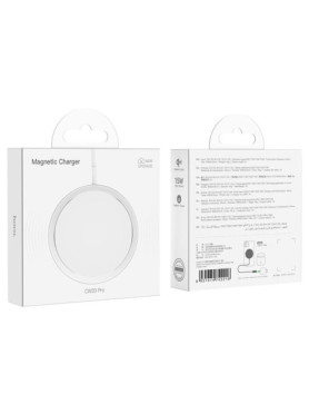 Hoco Ασύρματος Φορτιστής (Qi Pad) 15W Power Delivery Λευκός (CW30 Pro)
