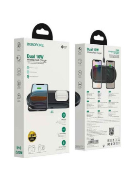 Borofone Ασύρματος Φορτιστής (Qi Pad) 18W Μαύρος (BQ7)