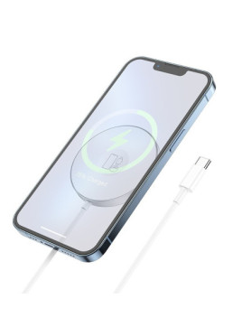 Hoco Ασύρματος Φορτιστής (Qi Pad) 15W Power Delivery Λευκός (CW41)