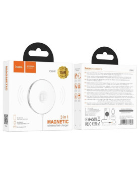 Hoco Ασύρματος Φορτιστής (Qi Pad) 15W Power Delivery Λευκός (CW41)