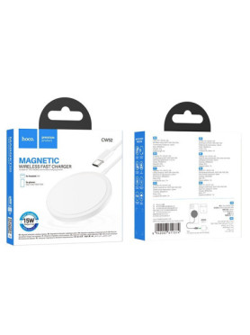 Hoco Φορτιστής Magsafe 15W Λευκός (Enjoy CW52)