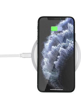 Hoco Ασύρματος Φορτιστής (Qi Pad) 15W Λευκός (CW26 Powerful)