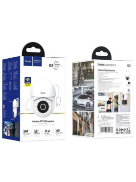 Hoco D2 IP Κάμερα Παρακολούθησης Wi-Fi Full HD+ 3MP Αδιάβροχη με Ηχείο