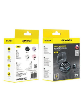 Awei T25 Tws In-ear Bluetooth Handsfree Ακουστικά με Θήκη Φόρτισης Μαύρα