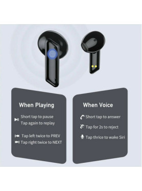 Awei T36 Earbud Bluetooth Handsfree Ακουστικά με Αντοχή στον Ιδρώτα και Θήκη Φόρτισης Μαύρα