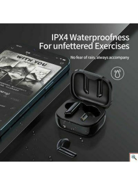 Awei T36 Earbud Bluetooth Handsfree Ακουστικά με Αντοχή στον Ιδρώτα και Θήκη Φόρτισης Μαύρα