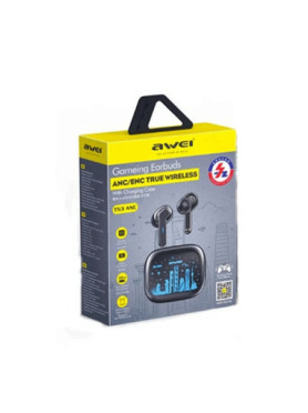 Awei T53 In-ear Bluetooth Handsfree Ακουστικά με Θήκη Φόρτισης Μαύρα