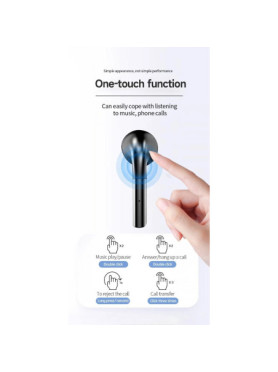 Fineblue F5 Pro Earbud Bluetooth Handsfree Ακουστικό με Θήκη Φόρτισης Λευκό