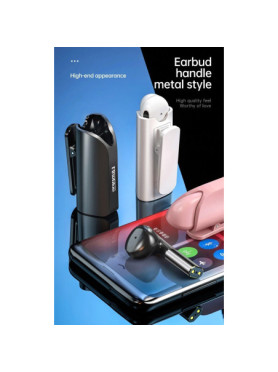 Fineblue F5 Pro Earbud Bluetooth Handsfree Ακουστικό με Θήκη Φόρτισης Λευκό