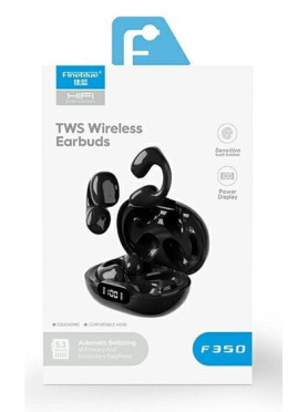 Fineblue F350 Earbud Bluetooth Handsfree Ακουστικά με Θήκη Φόρτισης Μαύρα