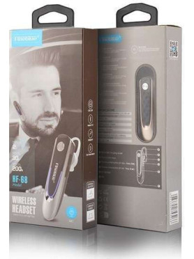 Fineblue HF-68 Earbud Bluetooth Handsfree Ακουστικό Χρυσό