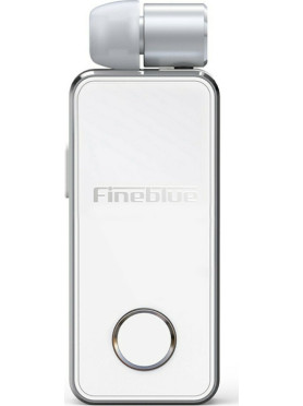 Fineblue F2 Pro In-ear Bluetooth Handsfree Ακουστικό Πέτου Λευκό