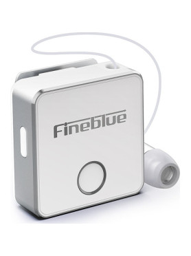Fineblue F1 In-ear Bluetooth Handsfree Ακουστικό Πέτου Λευκό