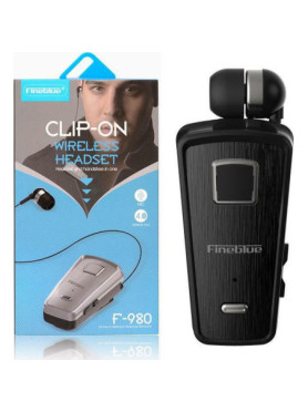 Fineblue F980 In-ear Bluetooth Handsfree Ακουστικό Πέτου Μαύρο