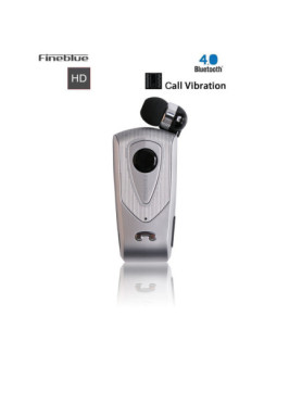 Fineblue F930 In-ear Bluetooth Handsfree Ακουστικό Πέτου Ασημί