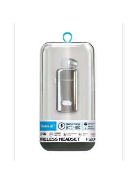 Fineblue F580 In-ear Bluetooth Handsfree Ακουστικό Ασημί