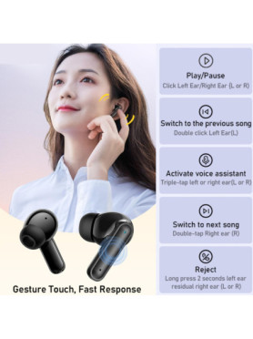 Awei T71 In-ear Bluetooth Handsfree Ακουστικά με Αντοχή στον Ιδρώτα και Θήκη Φόρτισης Μαύρα